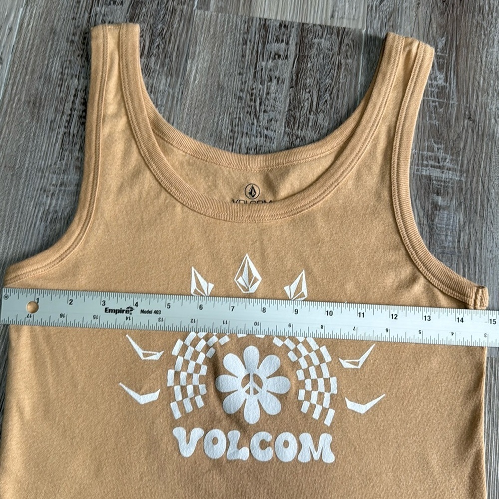 Volcom Tan Screen Print Tank Size L - Picture 5 of 5